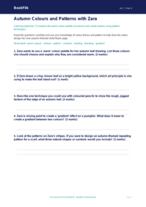 Free Autumn Art Worksheet | Year 4 | Art | BookFlik
