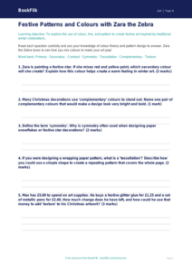 Free Christmas Art Worksheet | Year 4 | Art | Australian Curriculum