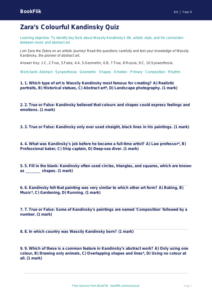 Art kandinsky quiz year 4 core