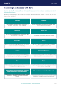 Free Landscapes Flashcards | Year 4 | Art | BookFlik