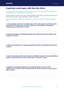 Free Landscapes Worksheet | Year 4 | Art | BookFlik