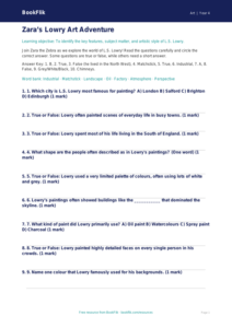 Art lowry quiz year 4 core