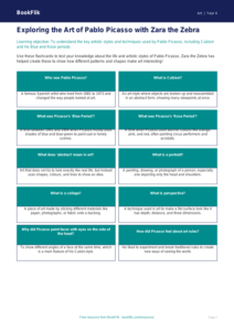 Free Picasso Flashcards | Year 4 | Art | BookFlik