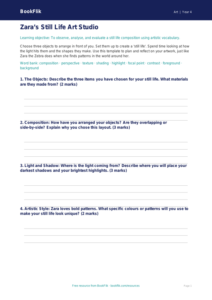 Free Still Life Template | Year 4 | Art | BookFlik