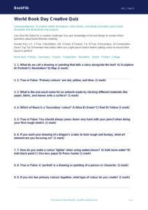 Free World Book Day Art Quiz for Year 4 | BookFlik