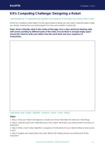 Free Programming Drawing Sheet for Year 4 Students | BookFlik