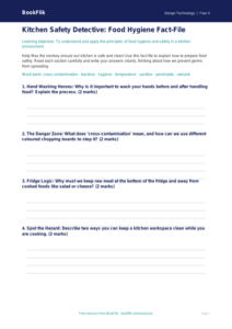 Free Food Hygiene Template | Year 4 | Design Technology | BookFlik
