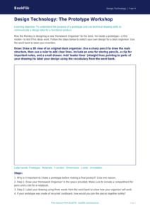 Free Prototyping Drawing Sheet | Year 4 | Design Technology | BookFlik