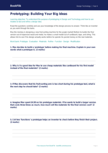 Free Year 4 Prototyping Worksheet | Australian Curriculum | Design Technology
