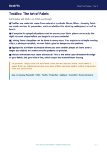 Designing Textiles | Year 4 | Design Technology | BookFlik