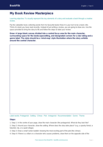 English book review drawing sheet year 4 core