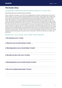 Free Easter Story Track Sheet | Year 4 | English | BookFlik