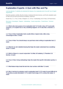 Free Explanation Texts Quiz | Year 4 | English | BookFlik