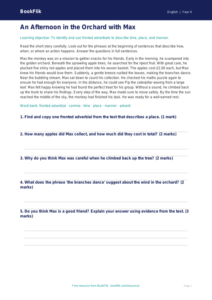 Free Fronted Adverbials Comprehension | Year 4 | English | BookFlik