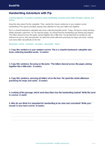Free Handwriting Track Sheet | Year 4 | English | BookFlik