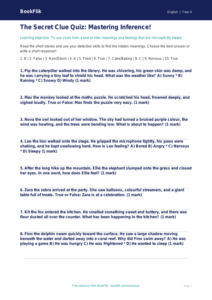 Free Inference Quiz | Year 4 | English | BookFlik