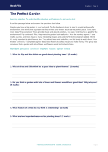 Free Persuasive Writing Comprehension | Year 4 | English | BookFlik