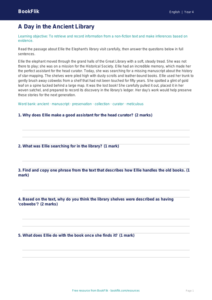 Free Reading Comprehension Track Sheet for Year 4 Students | BookFlik