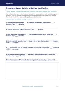 Free Sentence Structure Activity Sheet | Year 4 | English | BookFlik