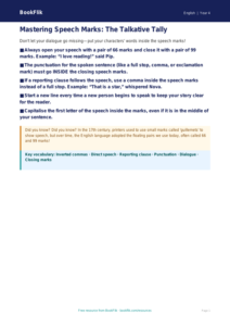 Free Speech Marks Poster | Year 4 | English | BookFlik