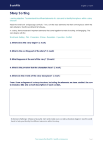 Free Stories Activity Sheet | Year 4 | English | BookFlik