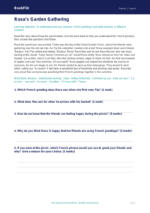 Free Greetings Comprehension | Year 4 | French | BookFlik