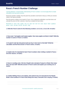 Year 4 French Numbers Assessment | Free Download | BookFlik
