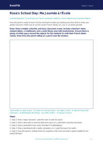 Free School Drawing Sheet for Year 4 French Lessons | BookFlik