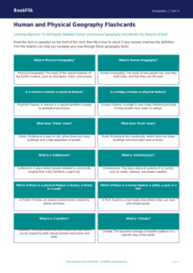 Free Human And Physical Geography Flashcards | Year 4 | Geography | BookFlik
