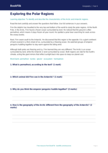 Free Polar Regions Comprehension | Year 4 | Geography | BookFlik