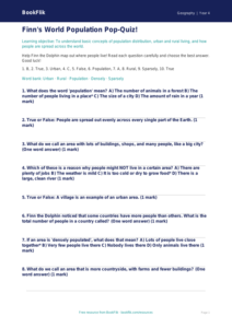 Free Population Quiz | Year 4 | Geography | BookFlik