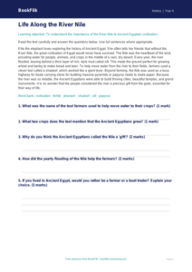 Free Ancient Egypt Comprehension | Year 4 | History | BookFlik