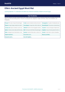 History ancient egypt word mat year 4 core
