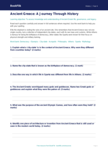 Free Ancient Greece Assessment | Year 4 | History | BookFlik