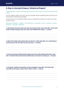 History ancient greece writing frame year 4 core