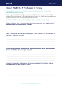 Free Black History Template | Year 4 | History | BookFlik