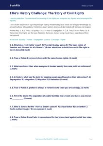 Free Civil Rights Quiz | Year 4 | History | BookFlik