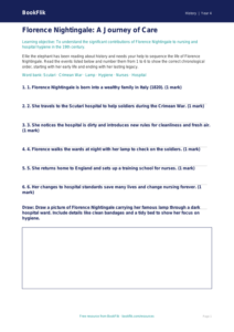 History florence nightingale activity sheet year 4 core