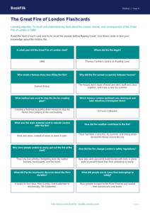 Free Great Fire of London Flashcards | Year 4 History | BookFlik