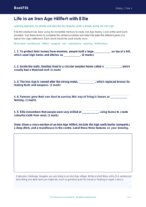 Free Iron Age Activity Sheet | Year 4 | History | BookFlik