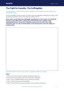 Free Suffragettes Drawing Sheet | Year 4 | History | BookFlik