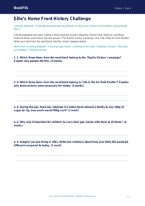 Free WW2 Activity Sheet | Year 4 | History | BookFlik