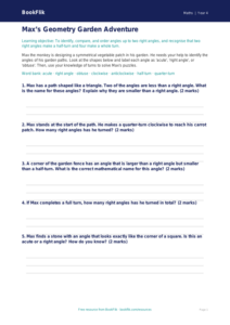 Free Angles Activity Sheet for Year 4 Maths | BookFlik