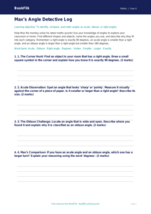 Free Angles Template | Year 4 | Maths | BookFlik