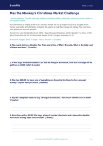 Free Christmas Maths Activity Sheet | Year 4 | Maths | BookFlik