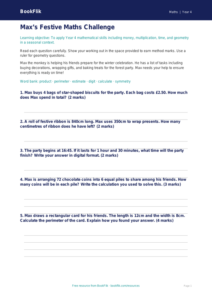 Maths christmas maths assessment year 4 core