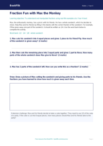 Free Fractions Activity Sheet | Year 4 | Maths | BookFlik