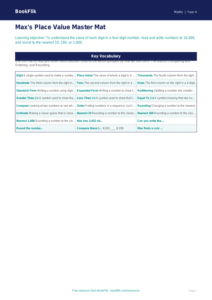 Free Place Value Word Mat | Year 4 | Maths | BookFlik