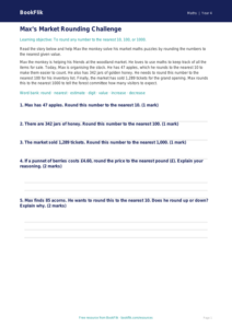 Free Rounding Track Sheet | Year 4 | Maths | BookFlik