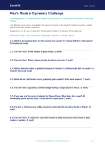 Free Dynamics Quiz for Year 4 Students | BookFlik